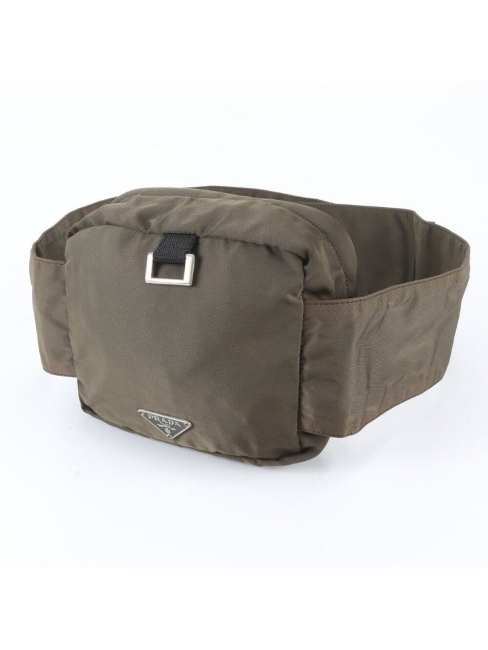 Prada Tessuto Nylon Triangle Logo Waist Bag Body Pouch